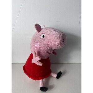 Peppa Pig In Red Dress 2021 Hasbro Plush 7" Stuffed Toy Doll